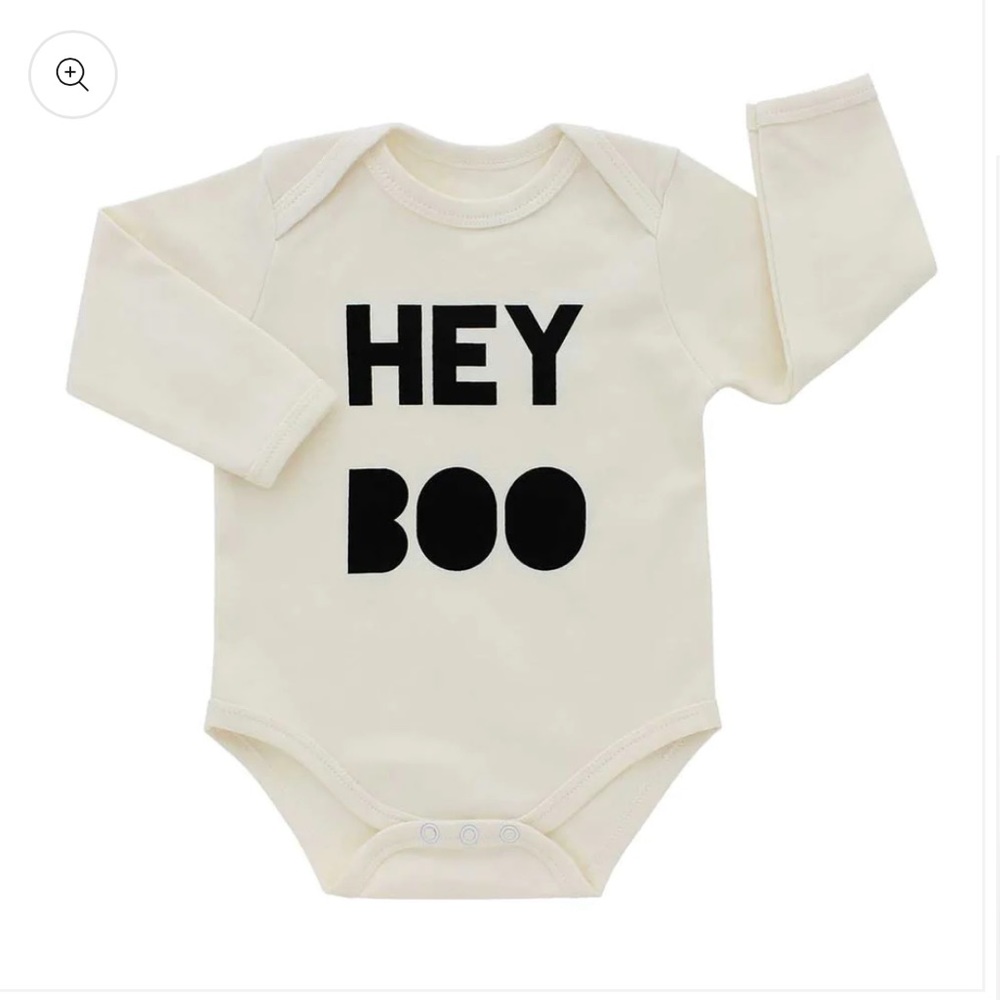Hey Boo Halloween Long Sleeve Onesie